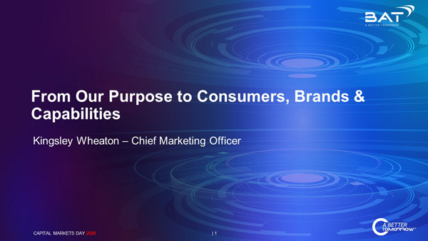 From Our Purpose to Consumers, Brands & Capabilities 