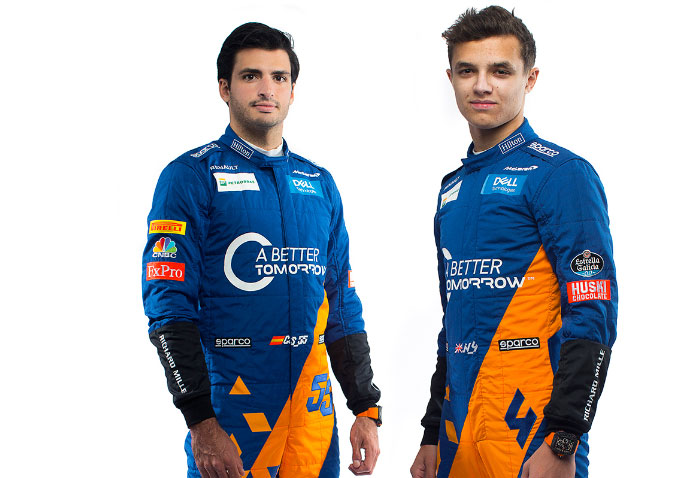 Drivers Carlos Sainz and Lando Norris